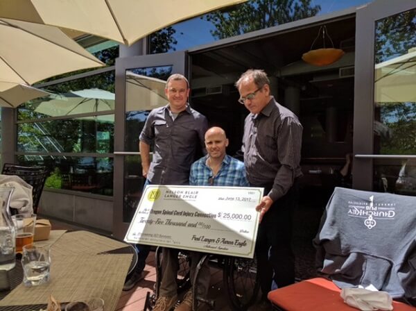 Aaron Engle Law Donates To Spinal Cord Injury Organization Aaron Engle Law Donates To Spinal Cord Injury Organization